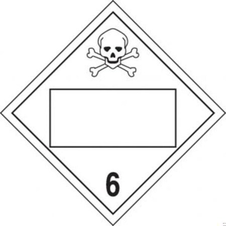 Accuform BLANK PLACARD  HAZARD DOT CLASS 6 10 MPL4DG6AVP50